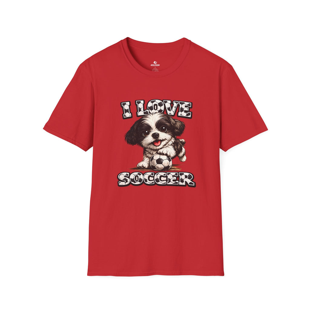 Cute Shih Tzu I Love Soccer T-Shirt
