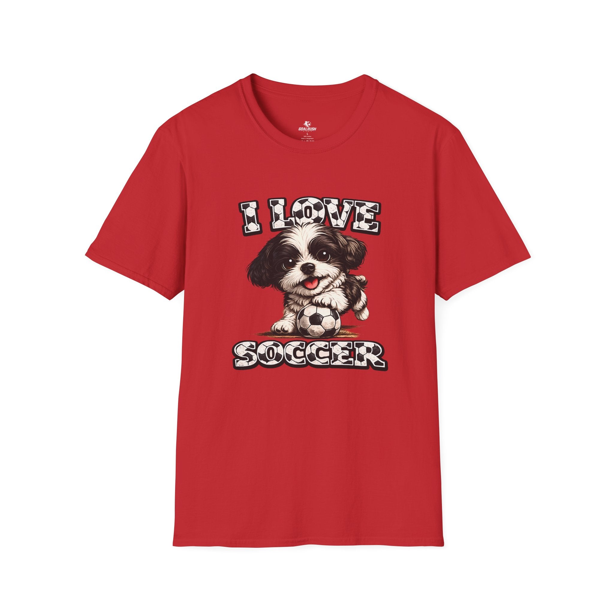 Cute Shih Tzu I Love Soccer T-Shirt
