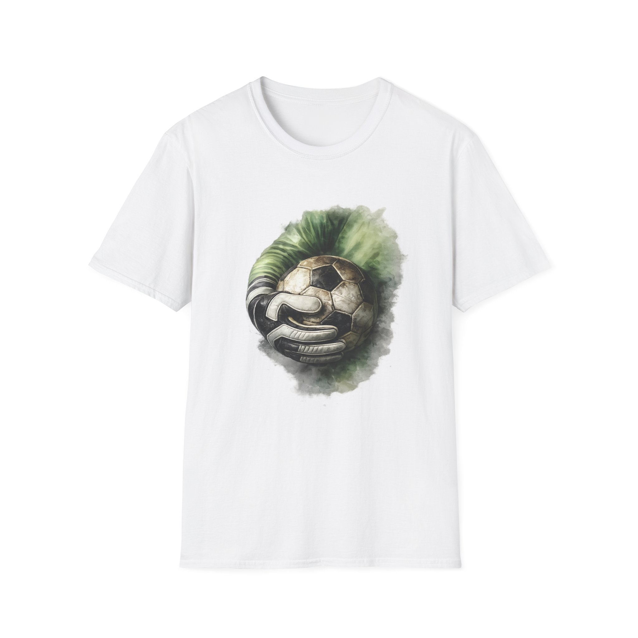 Goalkeeper Glove Soccer Watercolour Graphic T-Shirt