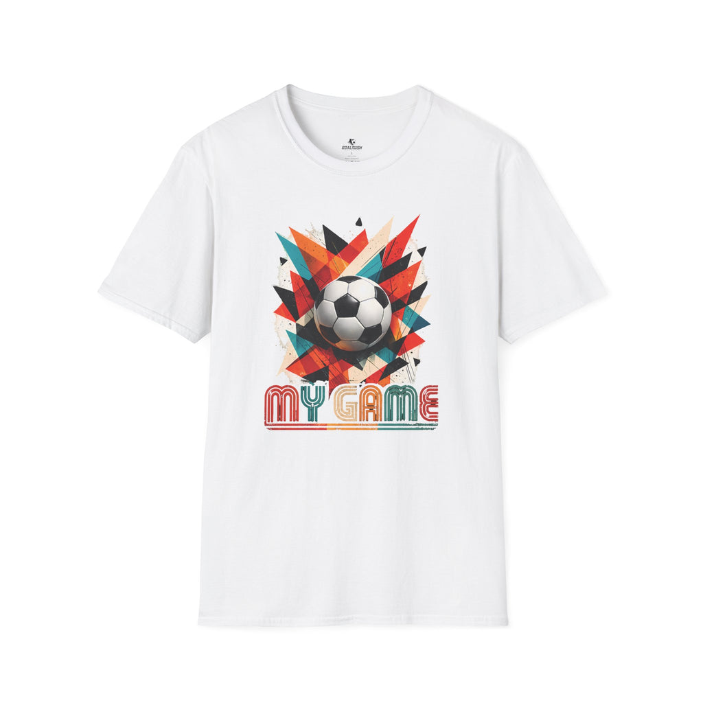 My Game Retro Geometric Soccer T-Shirt