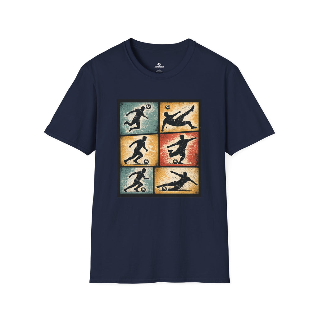 Six Moves Vintage Soccer Silhouette Graphic T-Shirt