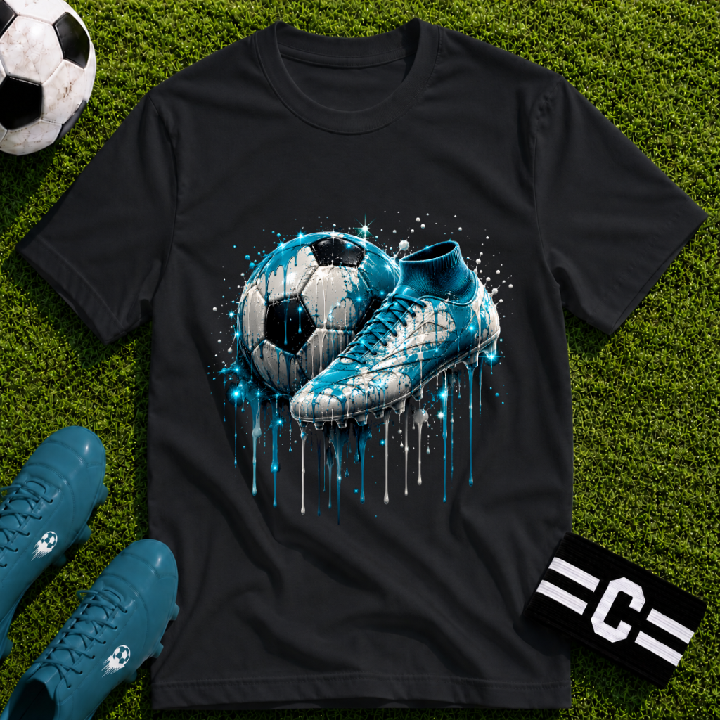Soccer Boot Drip Graphic T-Shirt