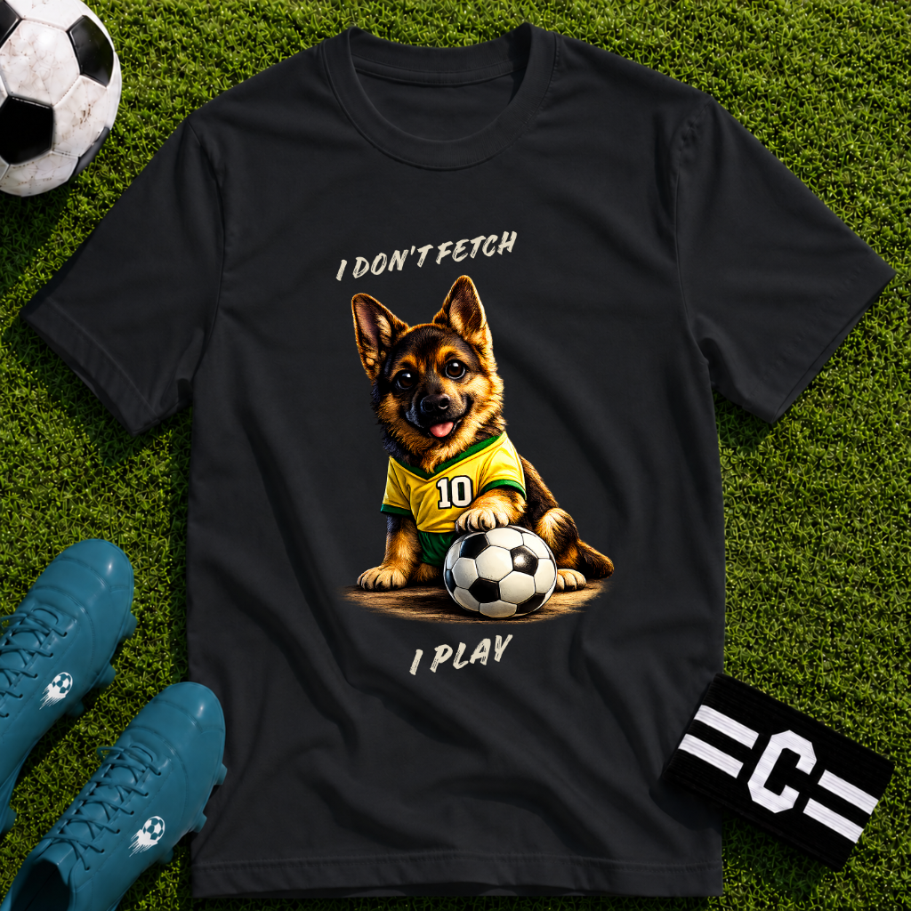 German Shepherd - I Don't Fetch I Play Soccer T-Shirt