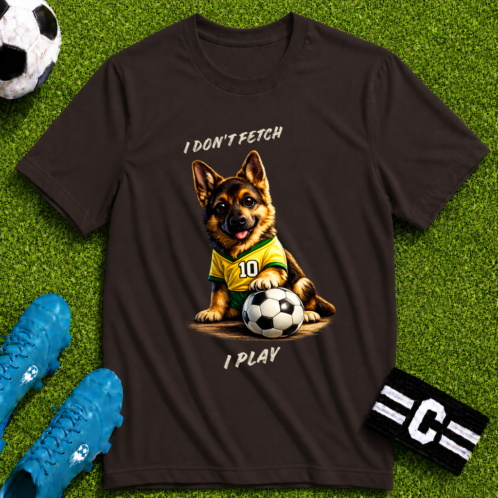 German Shepherd - I Don't Fetch I Play Soccer T-Shirt