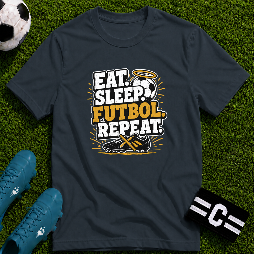 Eat. Sleep. Futbol. Repeat T-Shirt