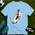 Soccer Strike Pencil Art Sketch T-Shirt