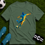 Strike Art Watercolour Soccer Player Graphic T-Shirt