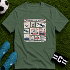 Independence Day - Retro Collage Grid World Cup T-Shirt