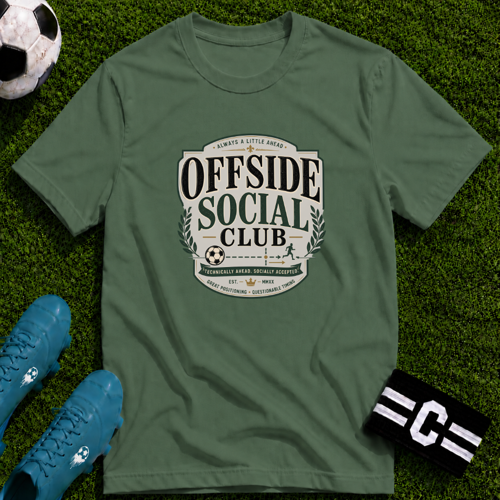 Offside Social Club Funny Soccer T-Shirt