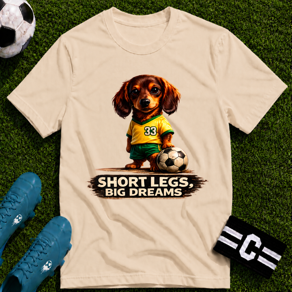 Dachshund - Short Legs Big Dreams Soccer T-Shirt