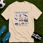 Independence Day - Retro Collage Grid World Cup T-Shirt