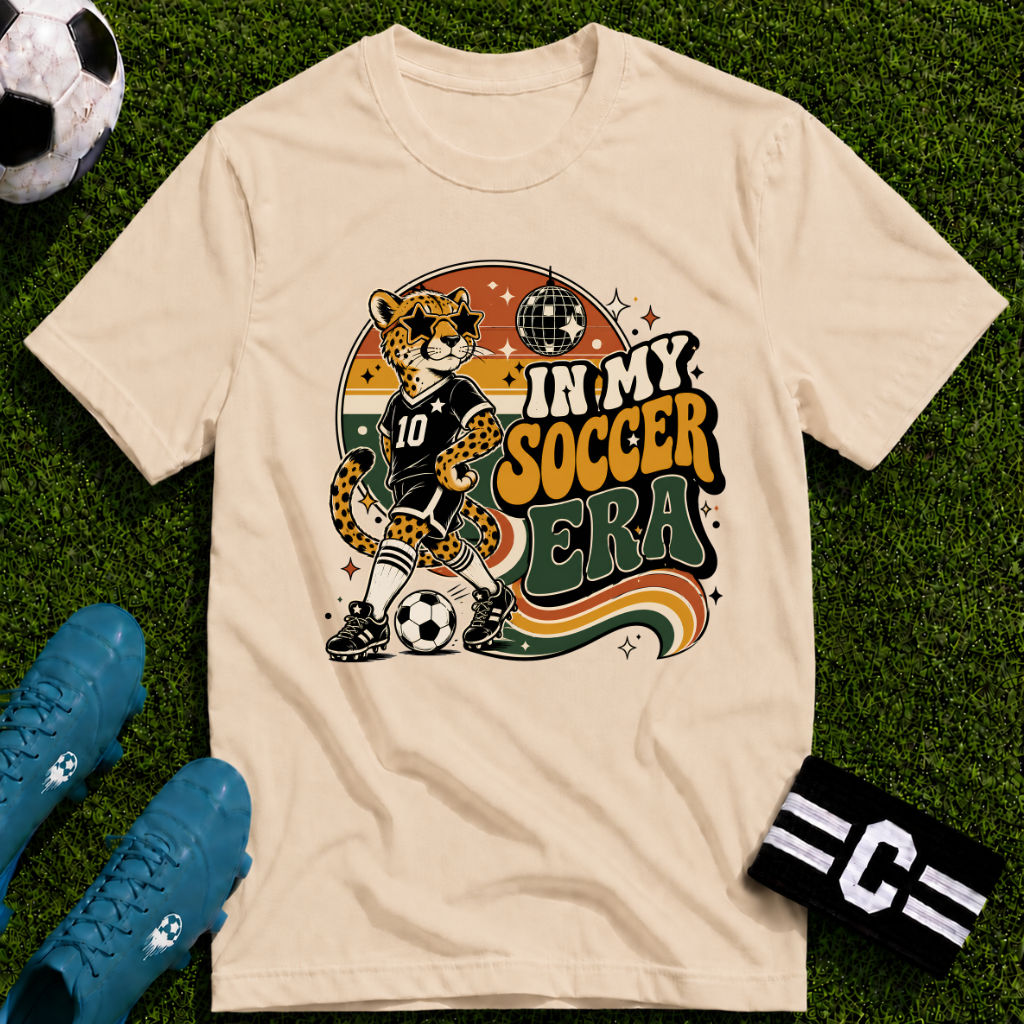 Retro Cheetah - In My Soccer Era T-Shirt