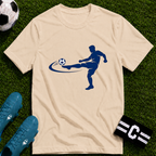 Minimalist Silhouette Strike Soccer Graphic T-Shirt