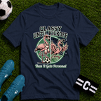Funny Flamingo - Classy Until Kickoff Soccer T-Shirt