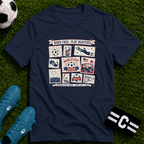 Independence Day - Retro Collage Grid World Cup T-Shirt