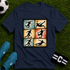 Six Moves Vintage Soccer Silhouette Graphic T-Shirt