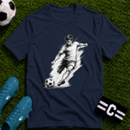 Soccer Strike Pencil Art Sketch T-Shirt