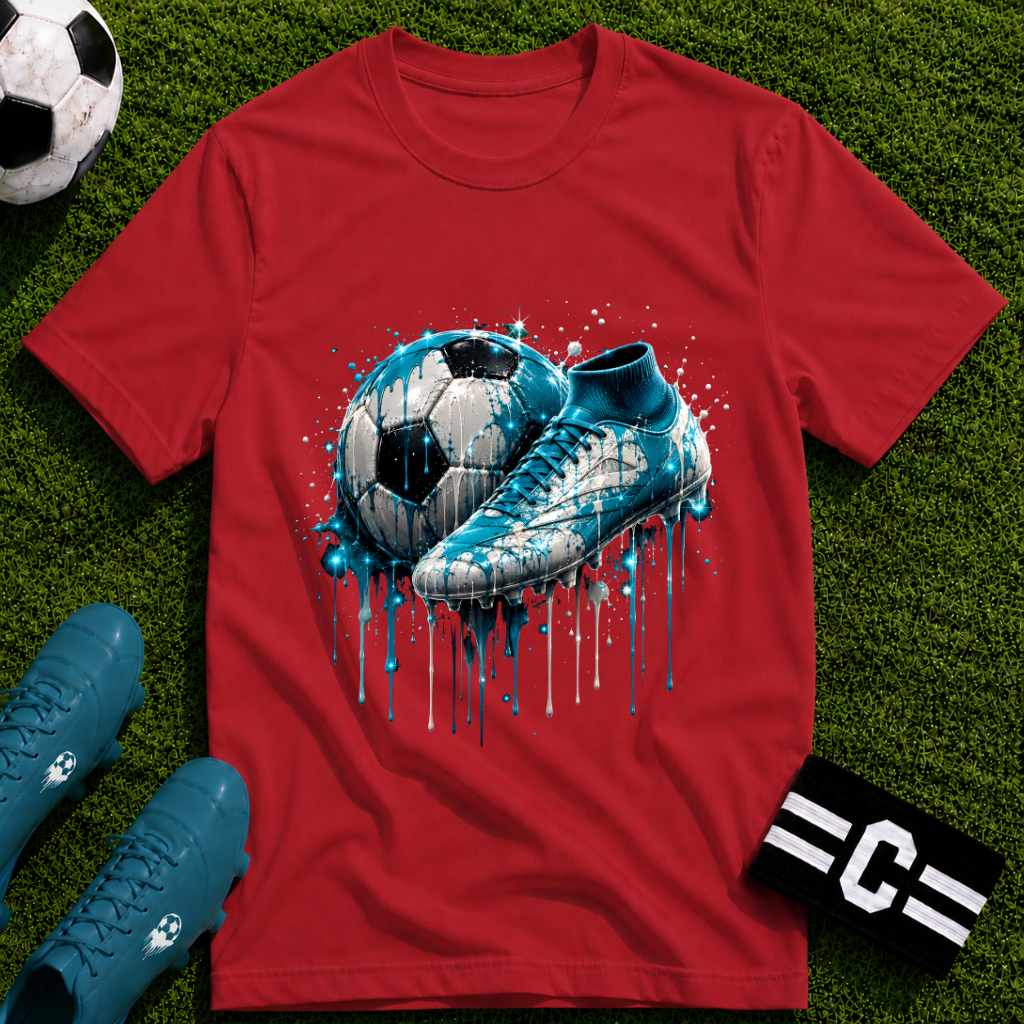 Soccer Boot Drip Graphic T-Shirt