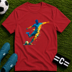 Strike Art Watercolour Soccer Player Graphic T-Shirt