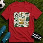 World Cup Soccer Fan Stamp Collage Soccer T-Shirt