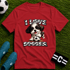 Cute Shih Tzu I Love Soccer T-Shirt