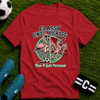 Funny Flamingo - Classy Until Kickoff Soccer T-Shirt