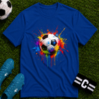 Colour Splash Soccer Ball Graphic T-Shirt