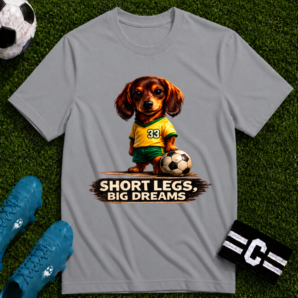 Dachshund - Short Legs Big Dreams Soccer T-Shirt