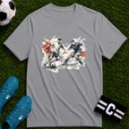 Watercolour Art Soccer Players T-Shirt