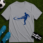Minimalist Silhouette Strike Soccer Graphic T-Shirt