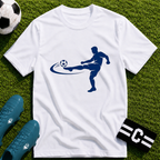 Minimalist Silhouette Strike Soccer Graphic T-Shirt
