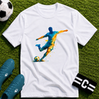 Strike Art Watercolour Soccer Player Graphic T-Shirt