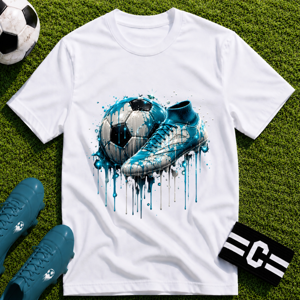 Soccer Boot Drip Graphic T-Shirt