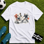 Watercolour Art Soccer Players T-Shirt