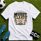 Muddy Cleats Social Club  Funny Soccer T-Shirt