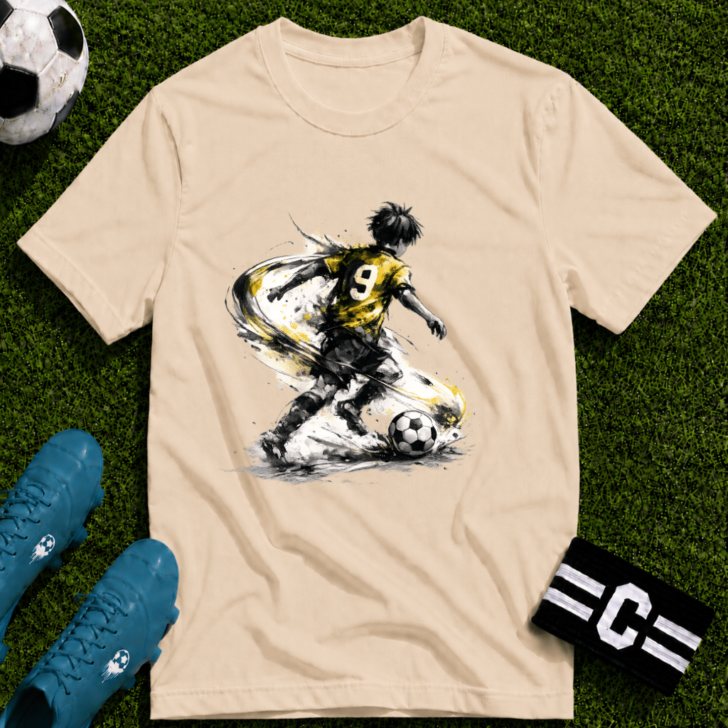 Anime Football Striker T-Shirt - soccer fan t-shirt | GoalRush Studio