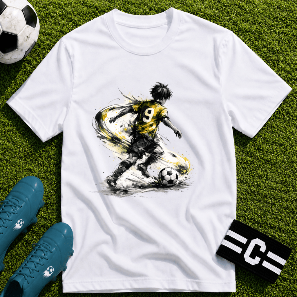 Anime Football Striker T-Shirt - soccer fan t-shirt | GoalRush Studio