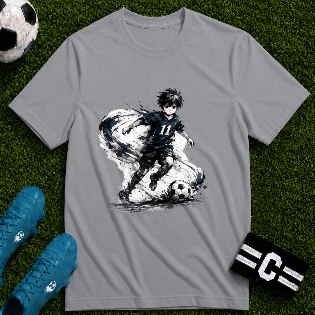 Anime Soccer Winger Graphic T-Shirt - soccer fan t-shirt | GoalRush Studio