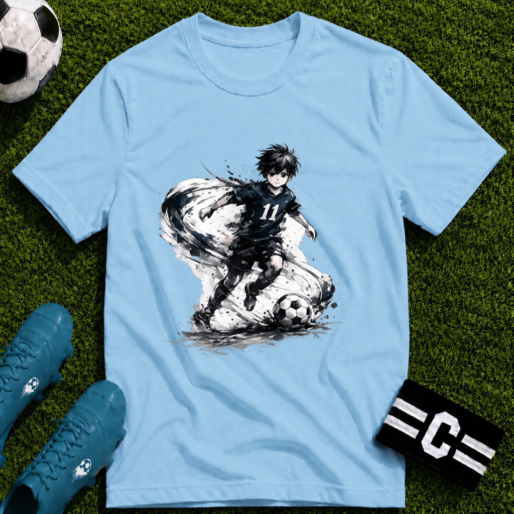 Anime Soccer Winger Graphic T-Shirt - soccer fan t-shirt | GoalRush Studio