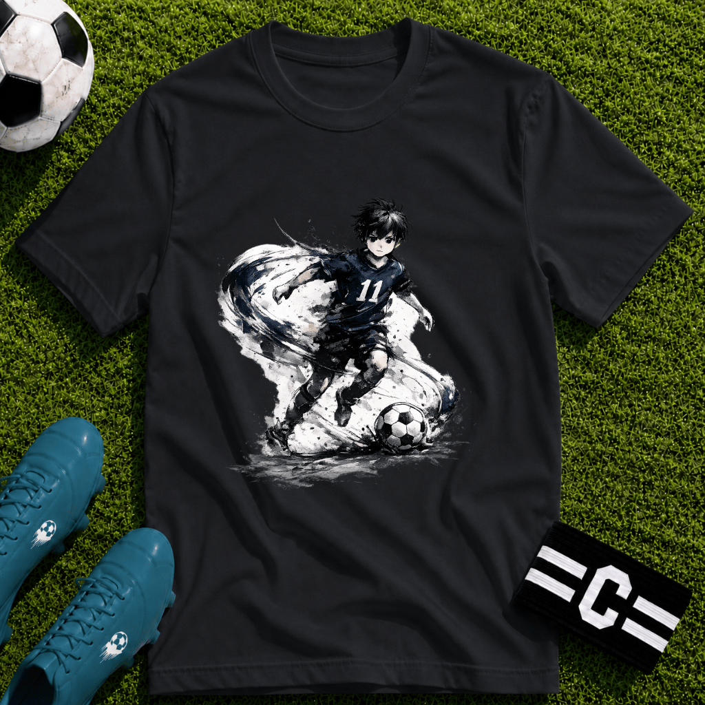 Anime Soccer Winger Graphic T-Shirt - soccer fan t-shirt | GoalRush Studio