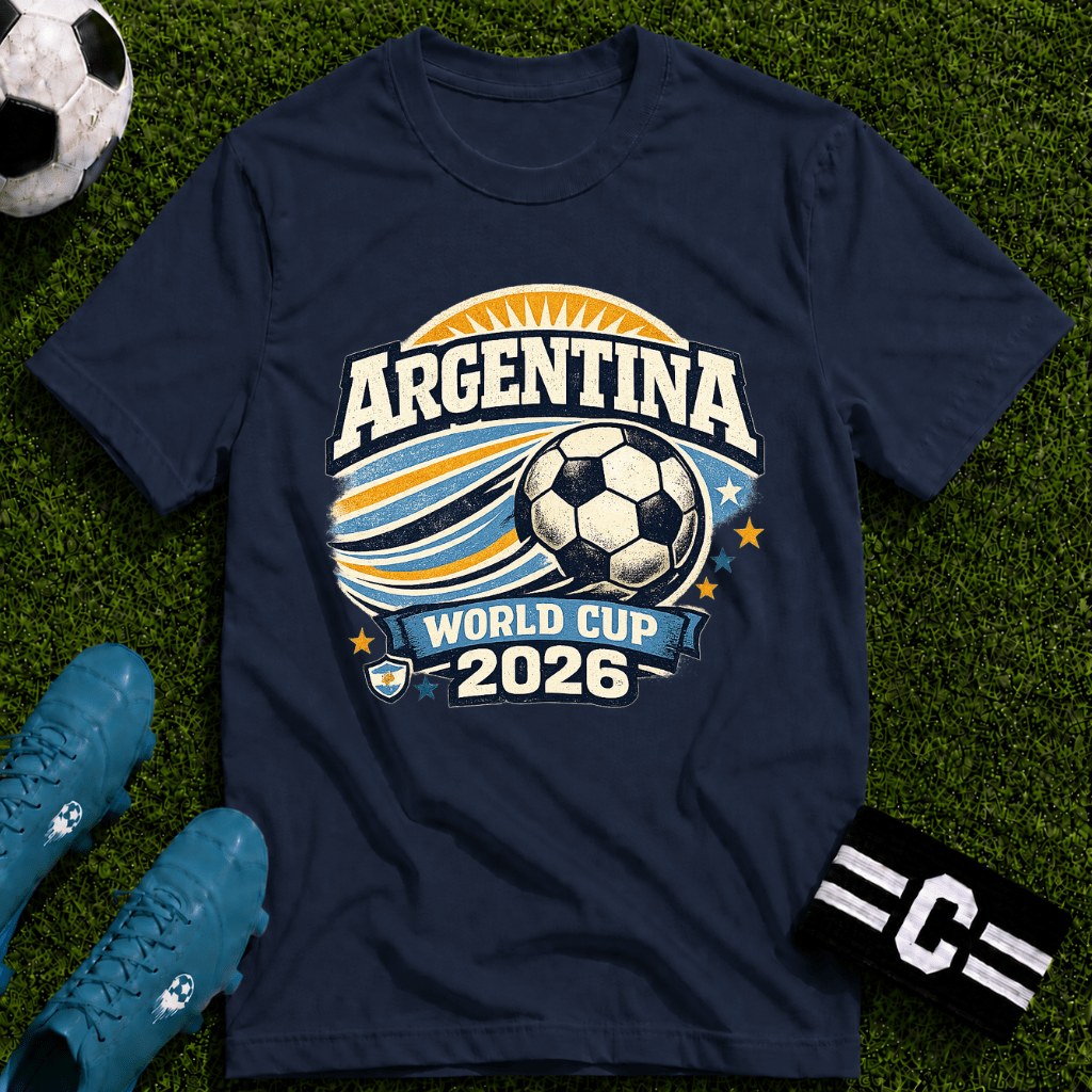 Argentina 2026 World Cup Retro T-Shirt - soccer fan t-shirt | GoalRush Studio