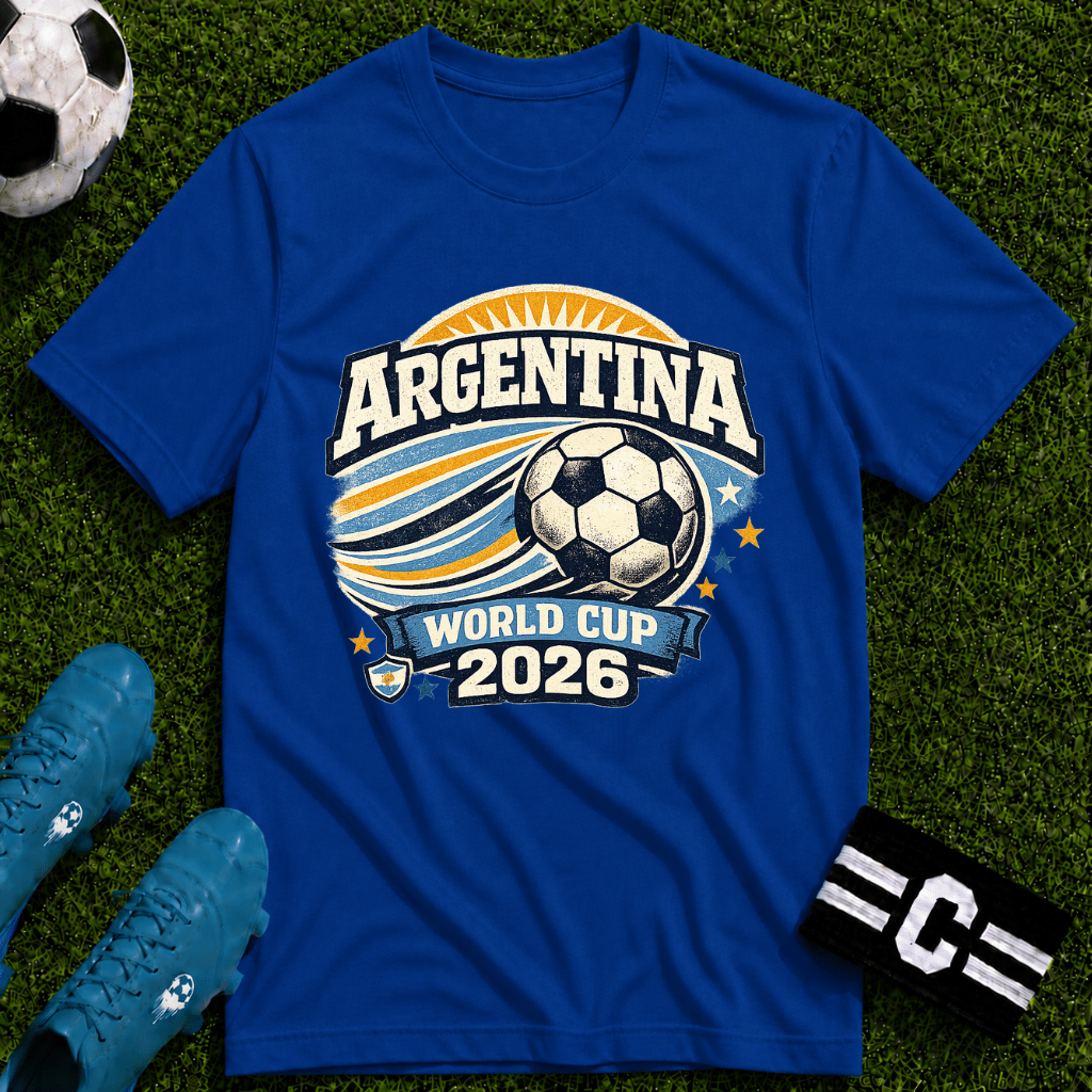 Argentina 2026 World Cup Retro T-Shirt - soccer fan t-shirt | GoalRush Studio