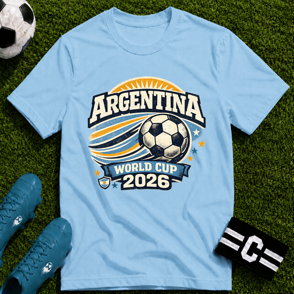 Argentina 2026 World Cup Retro T-Shirt - soccer fan t-shirt | GoalRush Studio