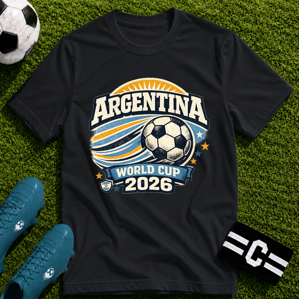 Argentina 2026 World Cup Retro T-Shirt - soccer fan t-shirt | GoalRush Studio
