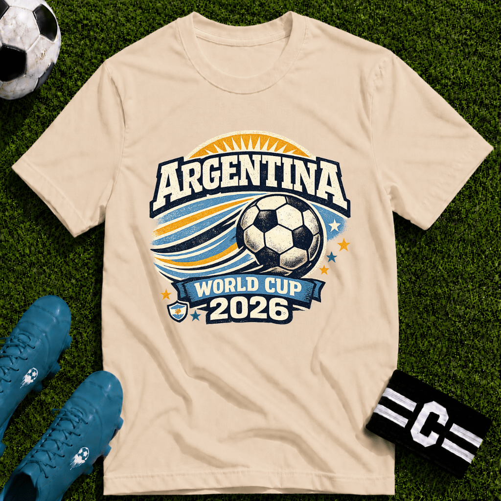Argentina 2026 World Cup Retro T-Shirt - soccer fan t-shirt | GoalRush Studio