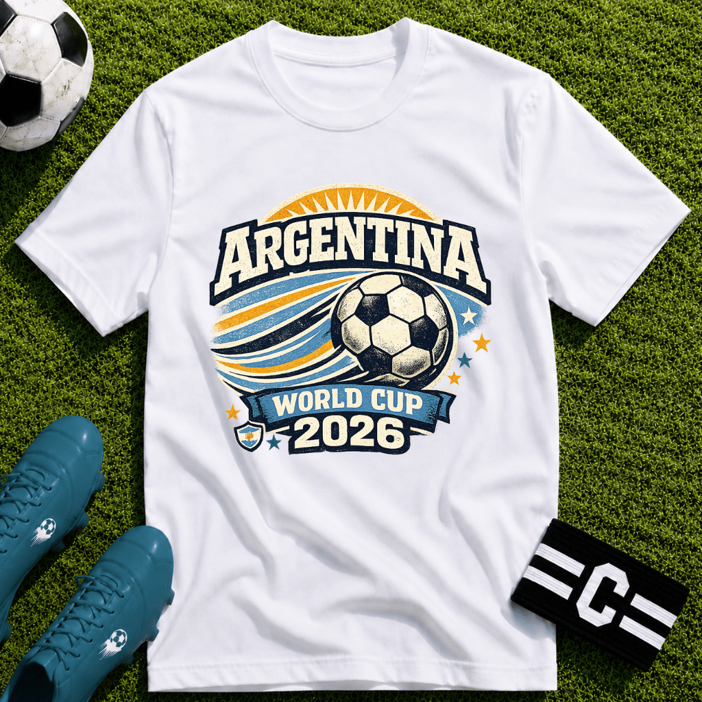 Argentina 2026 World Cup Retro T-Shirt - soccer fan t-shirt | GoalRush Studio