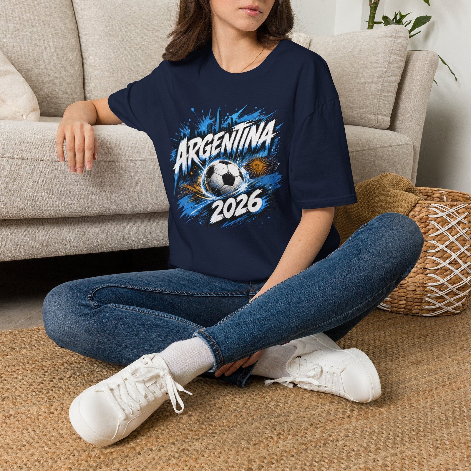 Argentina World Cup Graphic T‑Shirt - soccer fan t-shirt | GoalRush Studio