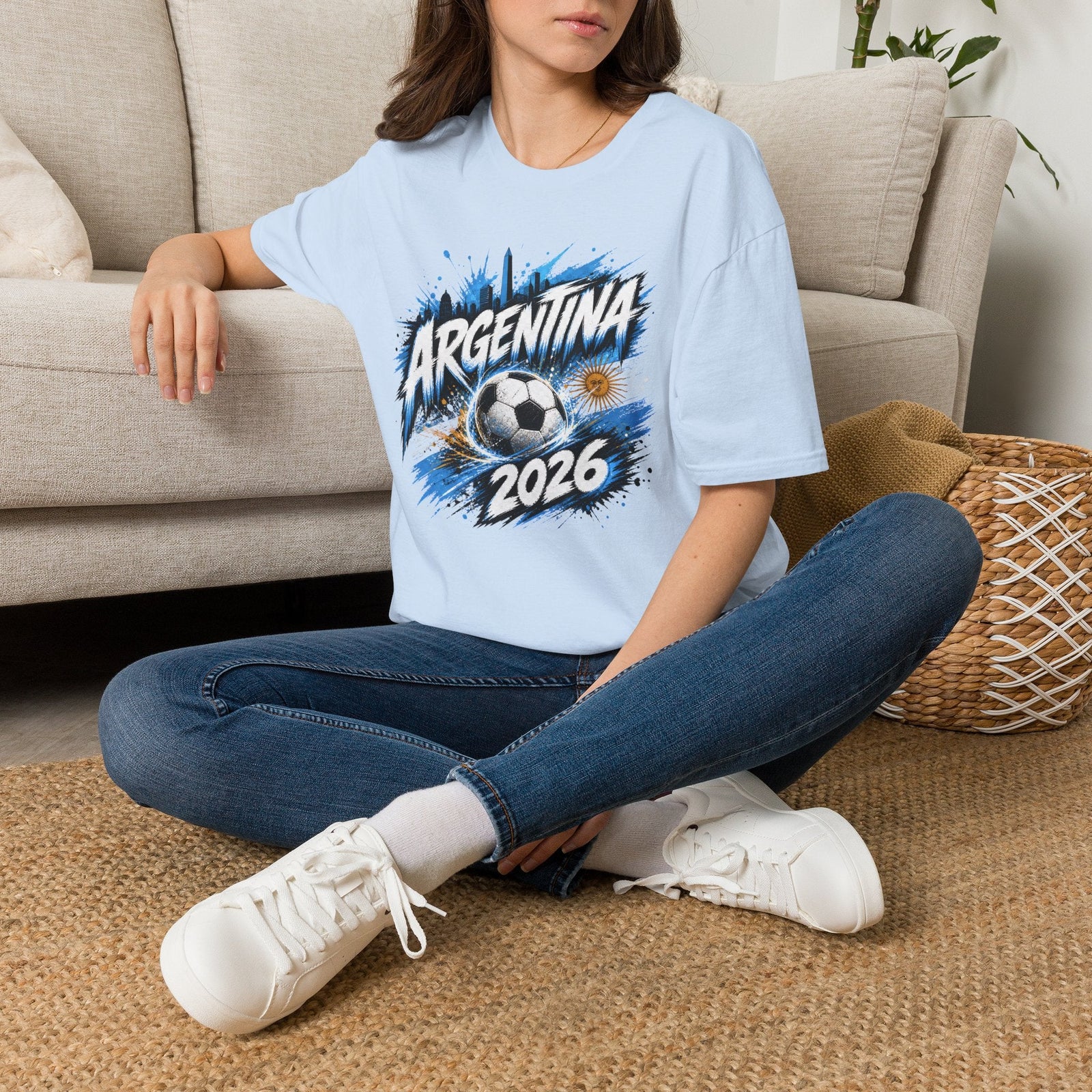 Argentina World Cup Graphic T‑Shirt - soccer fan t-shirt | GoalRush Studio
