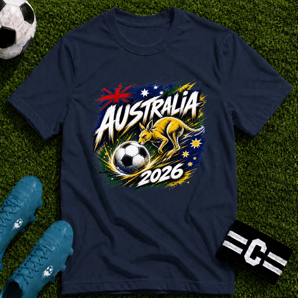 Australia 2026 World Cup Graphic T-Shirt - soccer fan t-shirt | GoalRush Studio