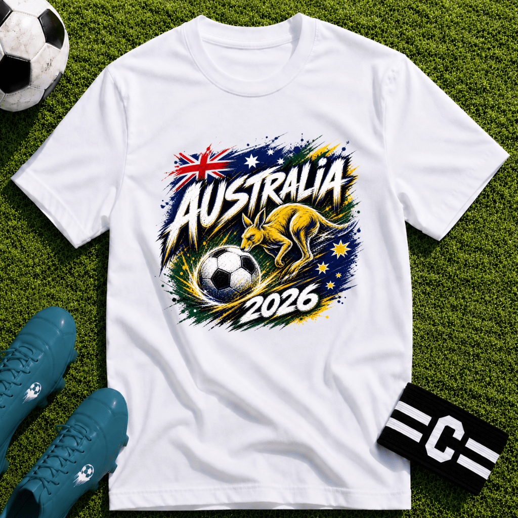 Australia 2026 World Cup Graphic T-Shirt - soccer fan t-shirt | GoalRush Studio